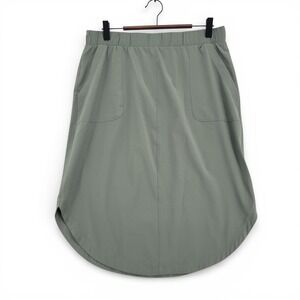 T by Talbots Womens Small Pull On Skirt Polyester Spandex Sage Green